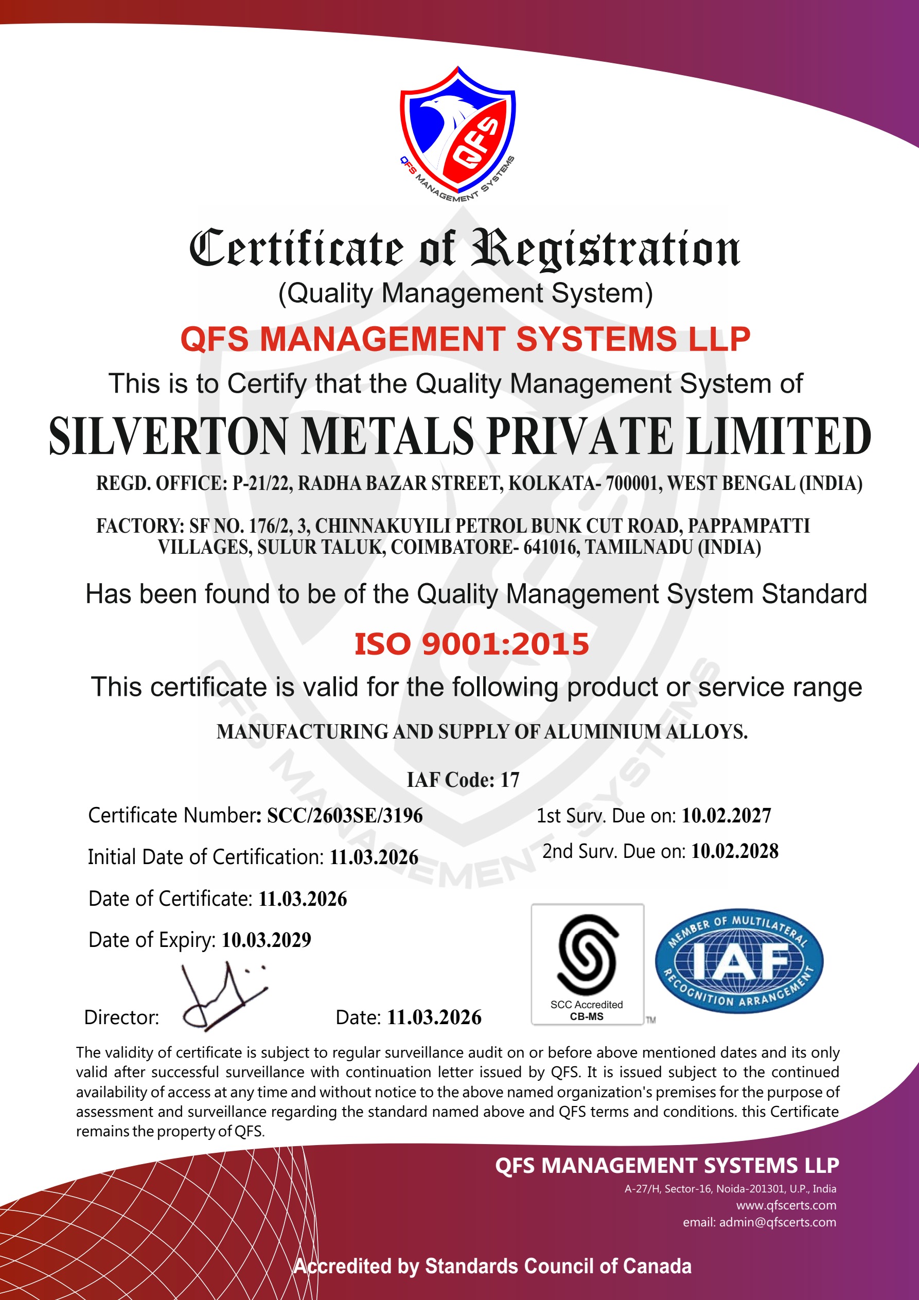 ISO 9001:2015 Accreditation Thumbnail